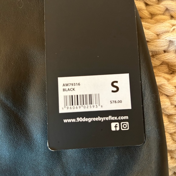 NWT 90 Degree Reflex High Rise Faux Leather Leggings - Picture 10 of 11